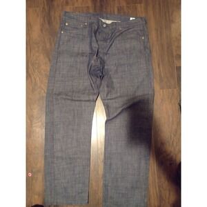 Levi's 501 38x30 White Oak Cone Denim Straight Leg Washed Black Jeans Button Fly